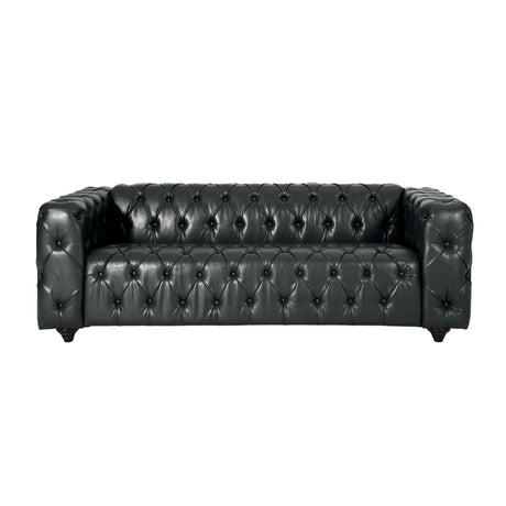 Modern PU Leather Sofa - Black - Furniture Home Direct