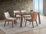 Ginny - 5 Piece With Side Chairs Dining Room Set - Walnut - Furniture Home Direct