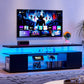 TV Stand LED Gaming Entertainment Center, Media Storage Console Table With Large Side Cabinet - Furniture Home Direct