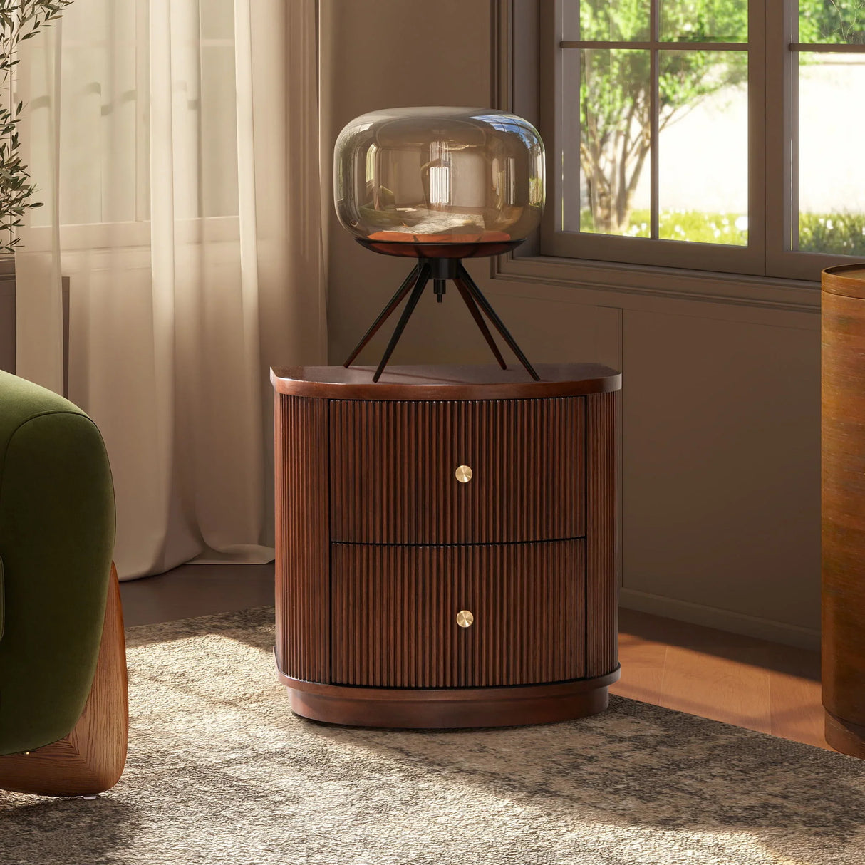 Valentine - 2 Drawer Storage Side Table - Furniture Home Direct