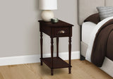 Accent Side Table, 2 Tier, Storage Drawer, Stylish Traditional Design - Furniture Home Direct