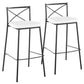 Modern Charlotte - Contemporary Fixed Height Barstool (Set of 2) - Furniture Home Direct