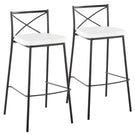 Modern Charlotte - Contemporary Fixed Height Barstool (Set of 2) - Furniture Home Direct