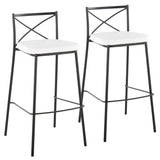 Modern Charlotte - Contemporary Fixed Height Barstool (Set of 2) - Furniture Home Direct
