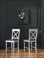 Mountina - 24" Tall Bar Stools (Set of 2) - Brown / White - Furniture Home Direct