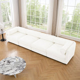 Stylish Chenille Sofa With Storage Seat And Cylindrical Backrest - Furniture Home Direct