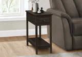 Accent End Table, 2 Tier, Storage Drawer, Transitional - Walnut - Furniture Home Direct