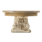 Cake Stand, Cake Plate With Magnesium Base - Cream / Brown - Furniture Home Direct