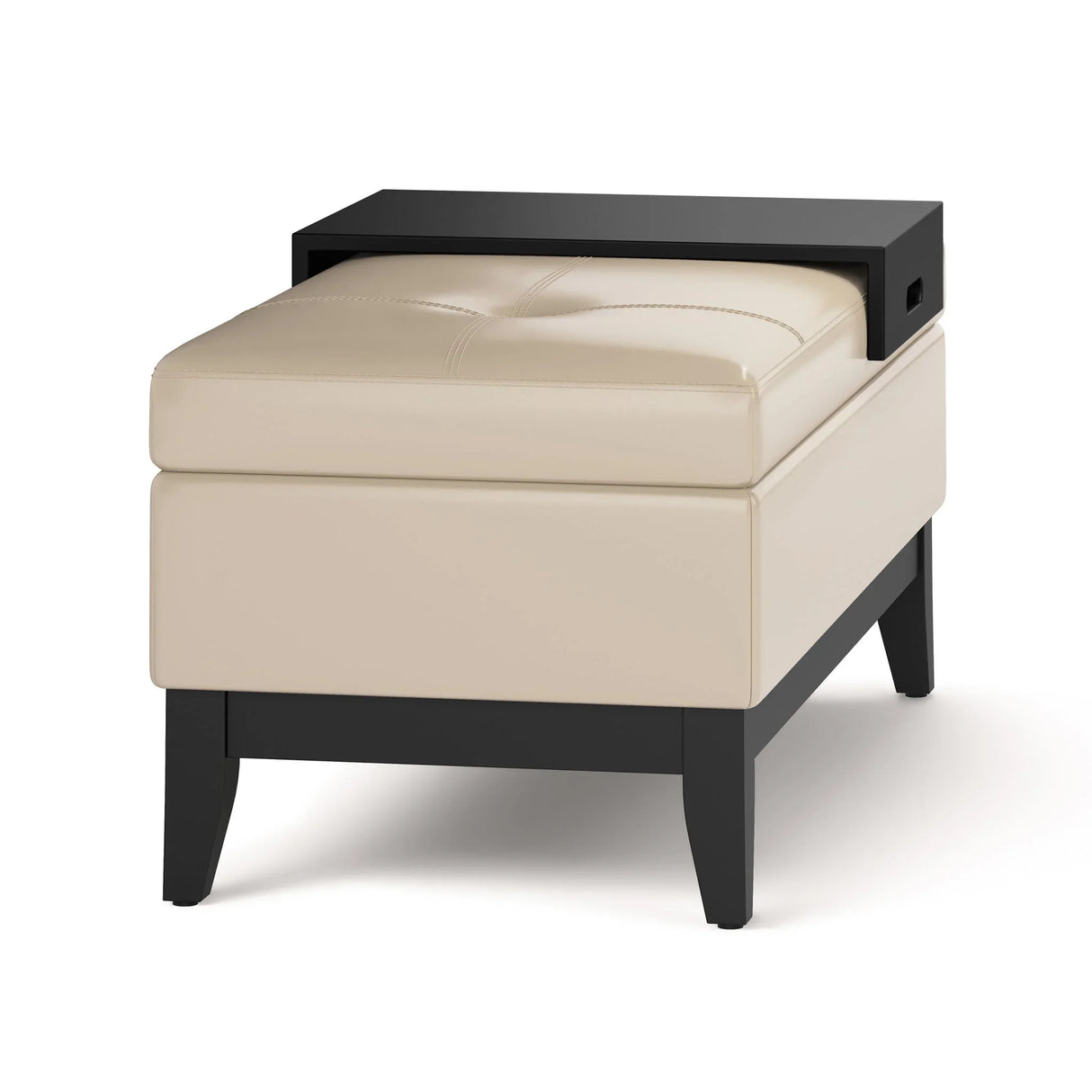 Oregon - Contemporary Storage Ottoman Bench With Tray - Furniture Home Direct