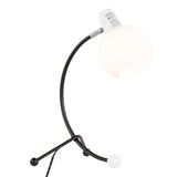Eileen - Contemporary Task Lamp - Black / White - Furniture Home Direct
