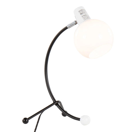 Eileen - Contemporary Task Lamp - Black / White - Furniture Home Direct