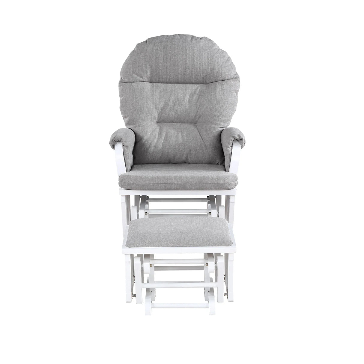 Madison - Glider & Ottoman - White Base - Furniture Home Direct
