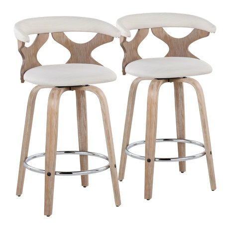 Gardenia - Mid Century Modern Fixed Height Counter Stool With Swivel (Set of 2) - Furniture Home Direct