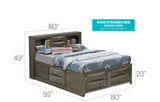 Marilla - Storage Bed With Bookcase Headboard - Furniture Home Direct