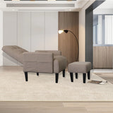 Living Room Sofa Single Chair And Ottoman, Modern Multi-Function Fabric Living Room Sofa Lounge Chair Bed And Stool. Soft Leisure Single Chair Adjustable Into 5 Angles With Sofa Bed - Furniture Home Direct