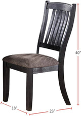 Dining Set Transitional Table With Shelf 6 Chairs Coffee - Furniture Home Direct