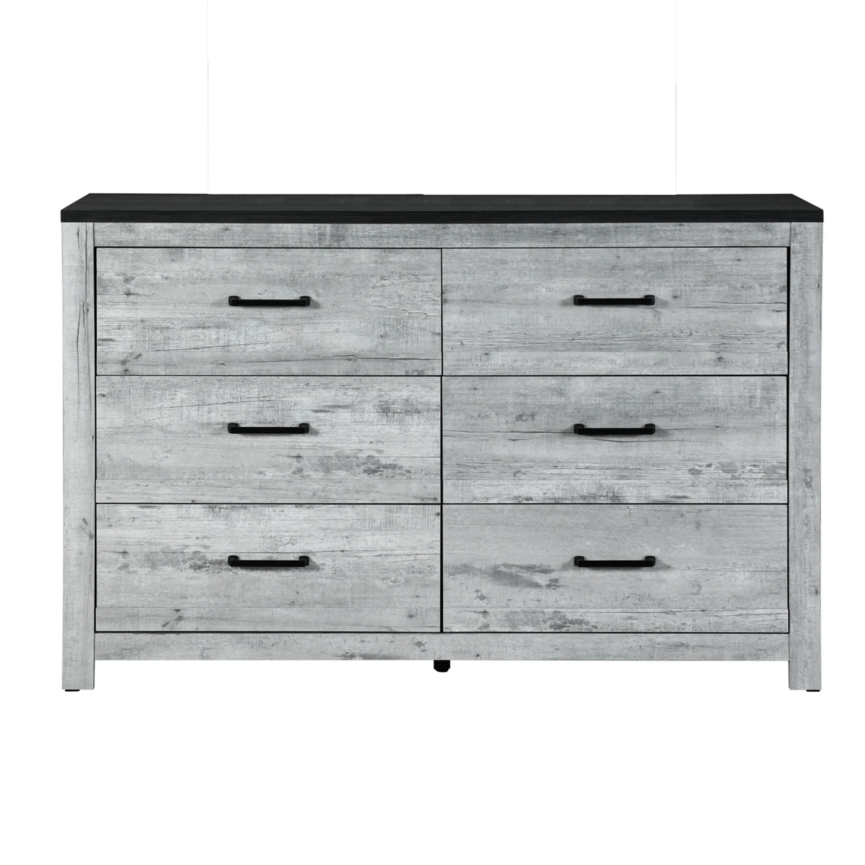 King Bedroom Set Solid Wood MDF Farmhouse Gray Wash - Furniture Home Direct