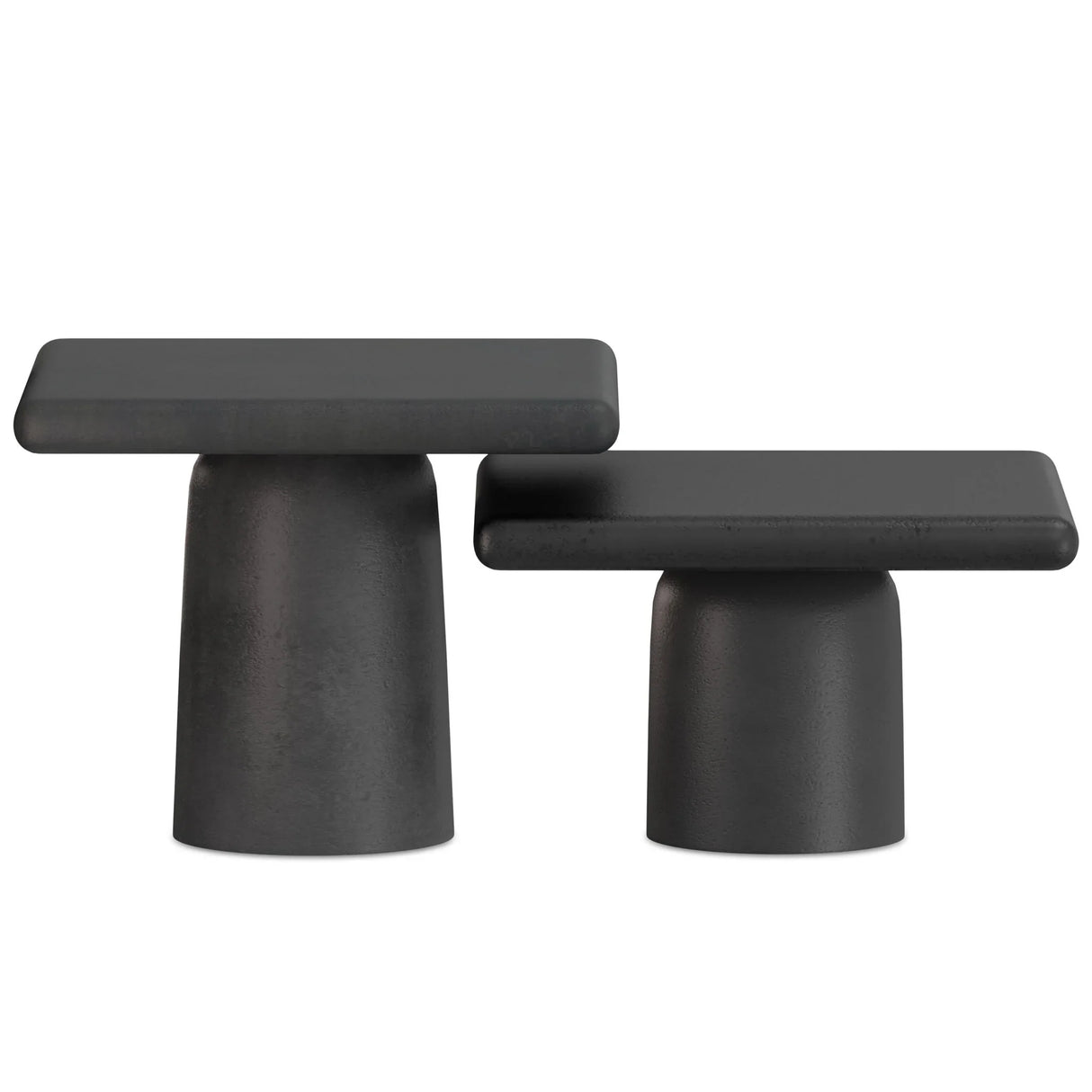 Zachary - 2 Piece Set Cast Aluminum Coffee Table - Black - Furniture Home Direct