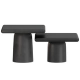 Zachary - 2 Piece Set Cast Aluminum Coffee Table - Black - Furniture Home Direct