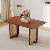 Dining Table With Imitation Rattan Design For Dining Room - Furniture Home Direct