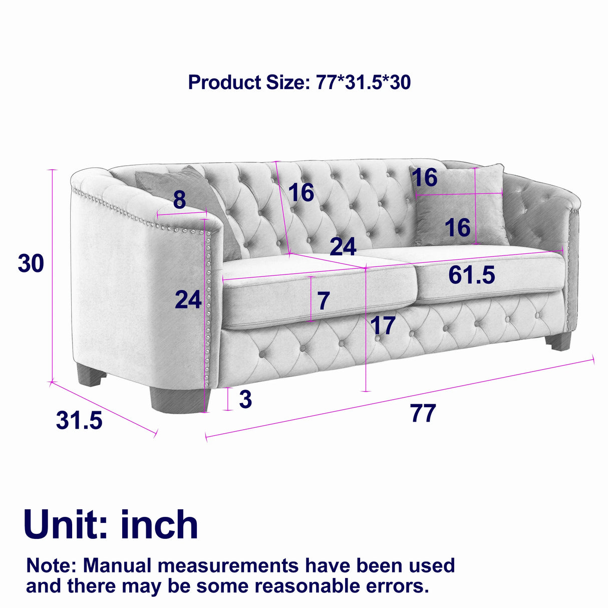 Sofa And Loveseat - Velvet Black - Furniture Home Direct