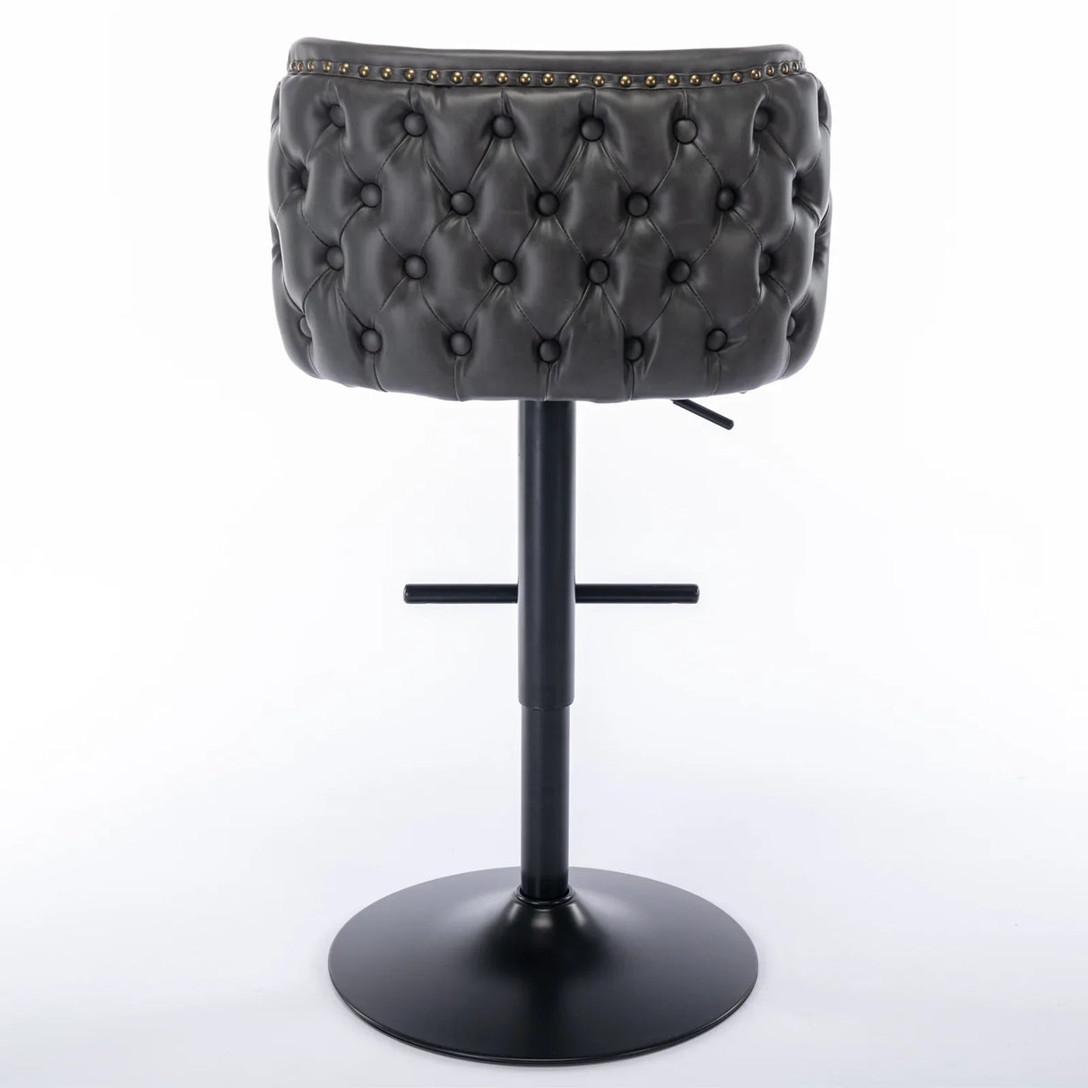 Counter Height Bar Stools Tufted Upholstered Dark Gray - Furniture Home Direct