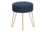 Ottoman, Pouf, Footrest, Foot Stool, Round Gold Metal Legs, Contemporary, Modern - Furniture Home Direct