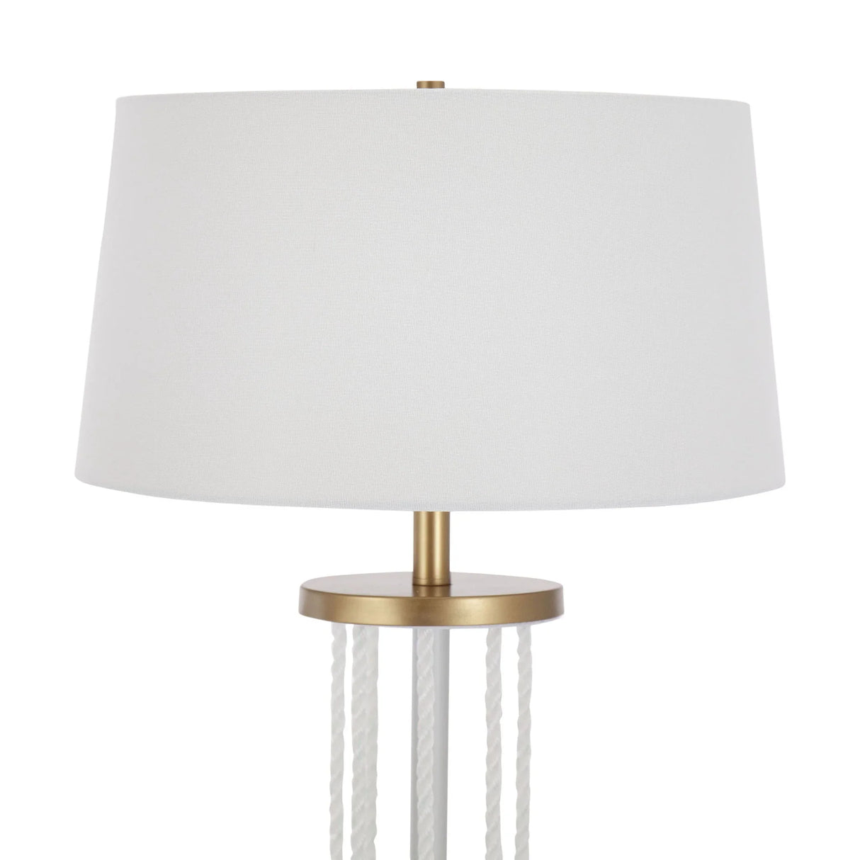 Rope Contemporary Floor Lamp - Natural / White - Furniture Home Direct