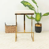 Joel - Mid Century Modern Luxury Upholstered Stool - Furniture Home Direct