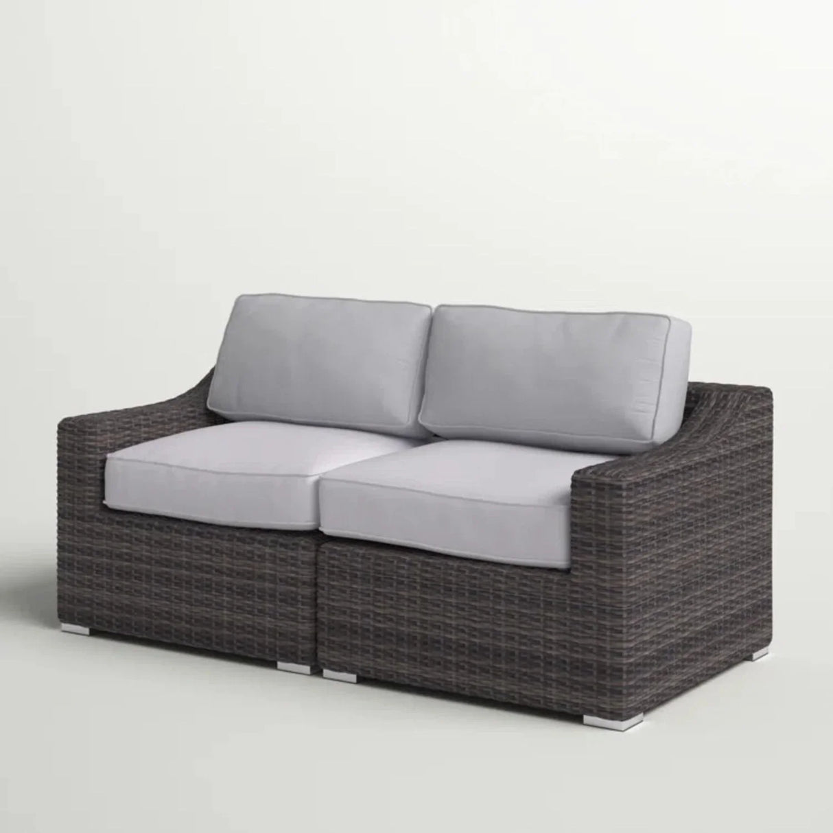 Chic Wide Outdoor Loveseat With Cushions - Furniture Home Direct