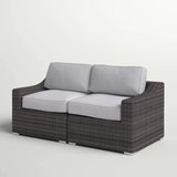 Chic Wide Outdoor Loveseat With Cushions - Furniture Home Direct