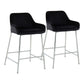 Daniella - Contemporary Fixed Height Counter Stool With Metal Legs (Set of 2) - Furniture Home Direct