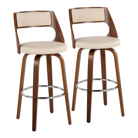 Cecina - Mid-Century Modern Barstool With Swivel (Set of 2) - Furniture Home Direct