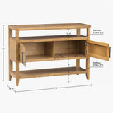 Naomi - 2 Door Storage Console Table With Ample Shelving - Natural - Furniture Home Direct