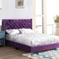 Upholstered Nailhead Trim Chic Bed - Furniture Home Direct