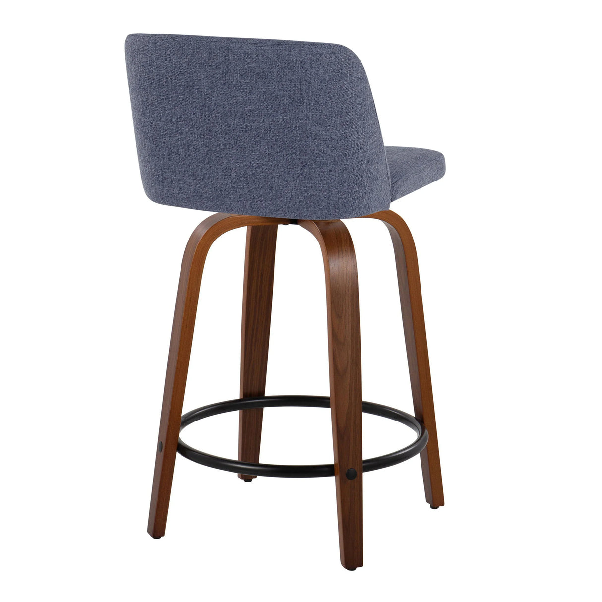 Toriano - Mid Century Modern, Fixed Height Counter Stool & Swivel And Round Footrest (Set of 2) - Furniture Home Direct