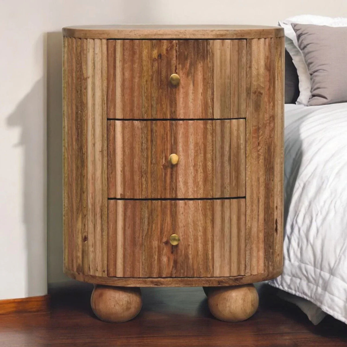 Soba - Ball Drawer Bedside Table - Furniture Home Direct