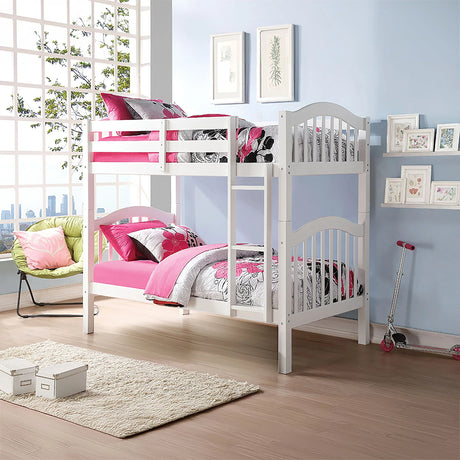 Heartland - Twin / Twin Bunk Bed (Trundle Not Included) - White - Furniture Home Direct