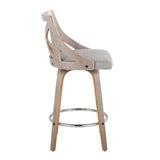 Charlotte - Farmhouse Fixed Height Counter Stool With Round Footrest (Set of 2) - Furniture Home Direct