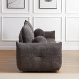 2 Piece Living Room Set with Throw Pillows - Gray - Furniture Home Direct