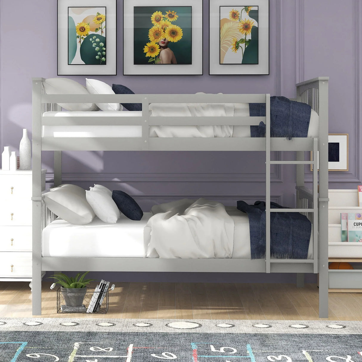 Bunk Bed With Ladder For Bedroom, Guest Room Furniture - Furniture Home Direct