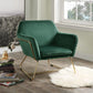 Keira - Velvet Accent Chair With Metal Base - Furniture Home Direct