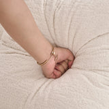 Modern Sectional Sofa with Chenille fabric and 4 pillows - White - Furniture Home Direct