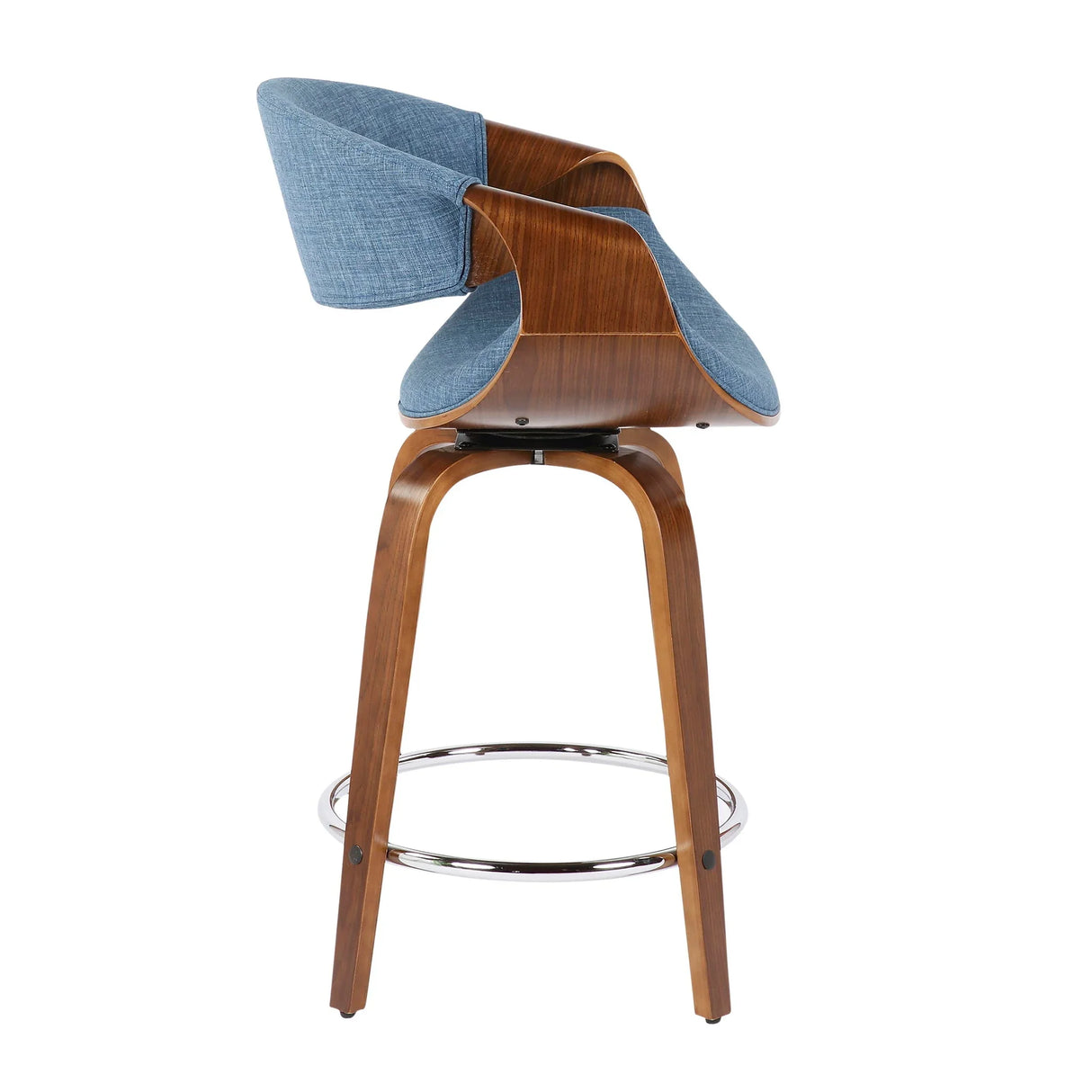 Curvini - Mid Century Modern Counter Stool (Set of 2) - Furniture Home Direct