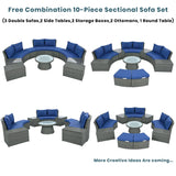 Semi-Circle Outdoor Sectional Set - Furniture Home Direct