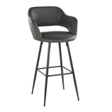 Margarite - Contemporary Fixed Height BarStool With Square Footrest (Set of 2) - Furniture Home Direct