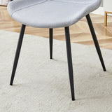Dining Chair Set Modern Light Upholstered Fabric Chairs Gray - Furniture Home Direct