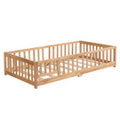 Solid Wood Floor Bed With Door And Fence For Children - Furniture Home Direct