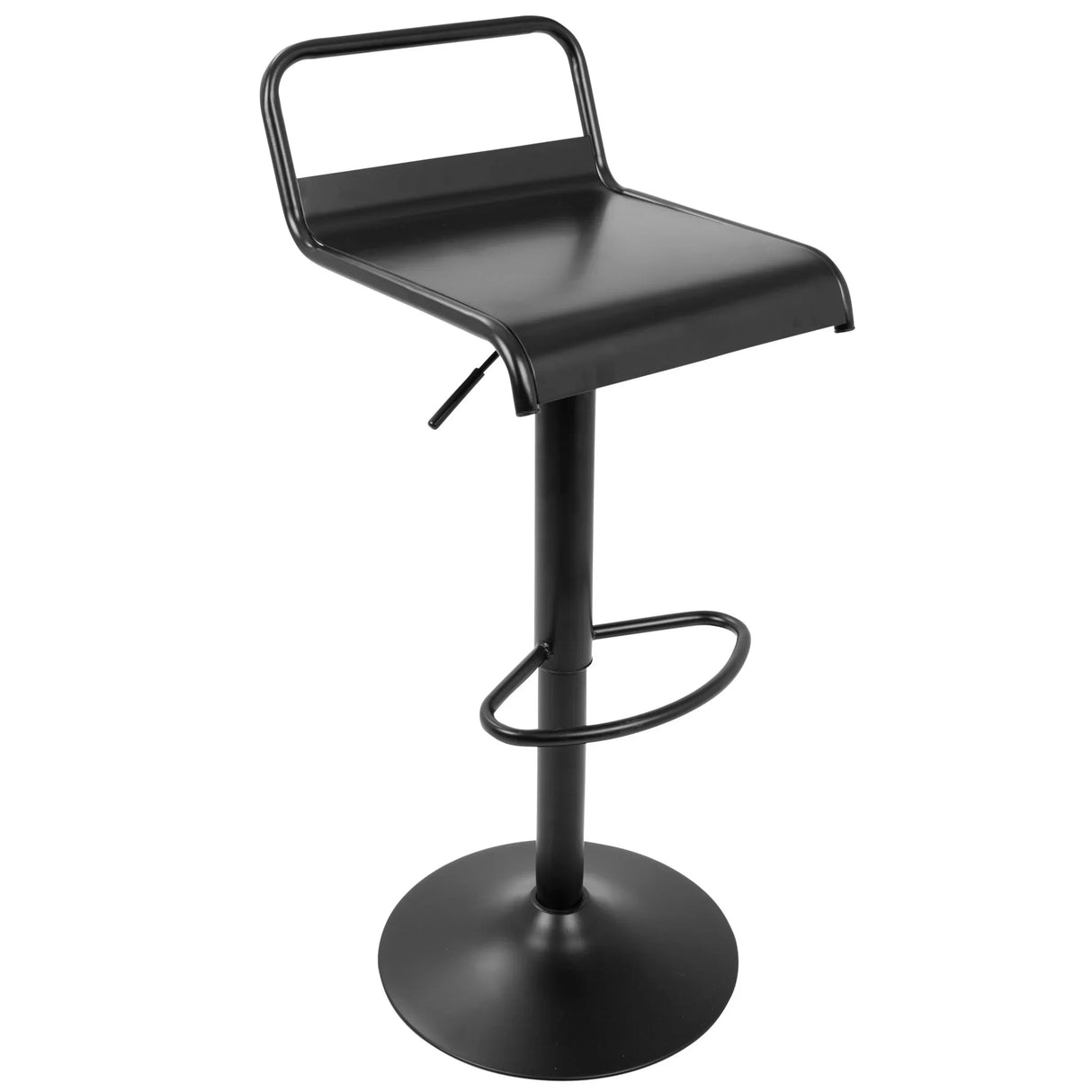 Emery - Industrial Adjustable Barstool With Swivel (Set of 2) - Black - Furniture Home Direct