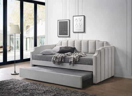 Peridot - Twin Daybed With Trundle - Dove Gray - Furniture Home Direct